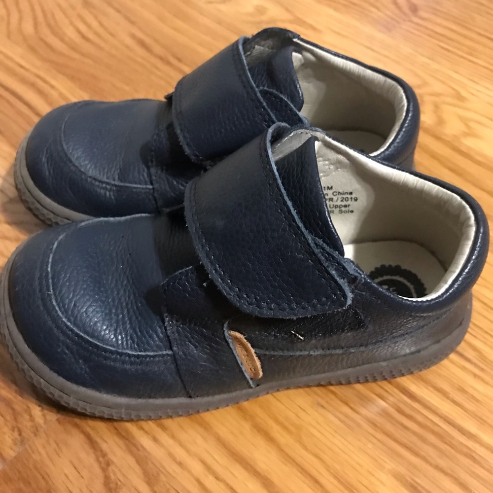 Livie and Luca navy smooth leather boots